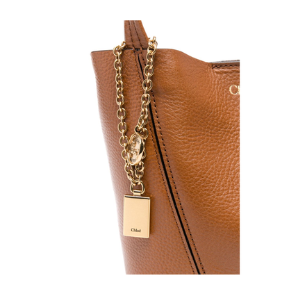 Small Spin Tote Bag in Grained Leather