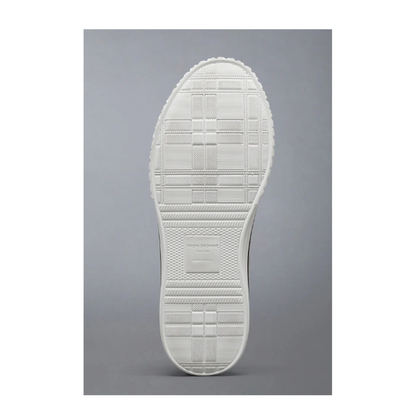 MAYFEYR - Thom Browne - Collegiate Low Top Trainer With Tartan Tread Sole In Organic Canvas - FFD125AF0102100