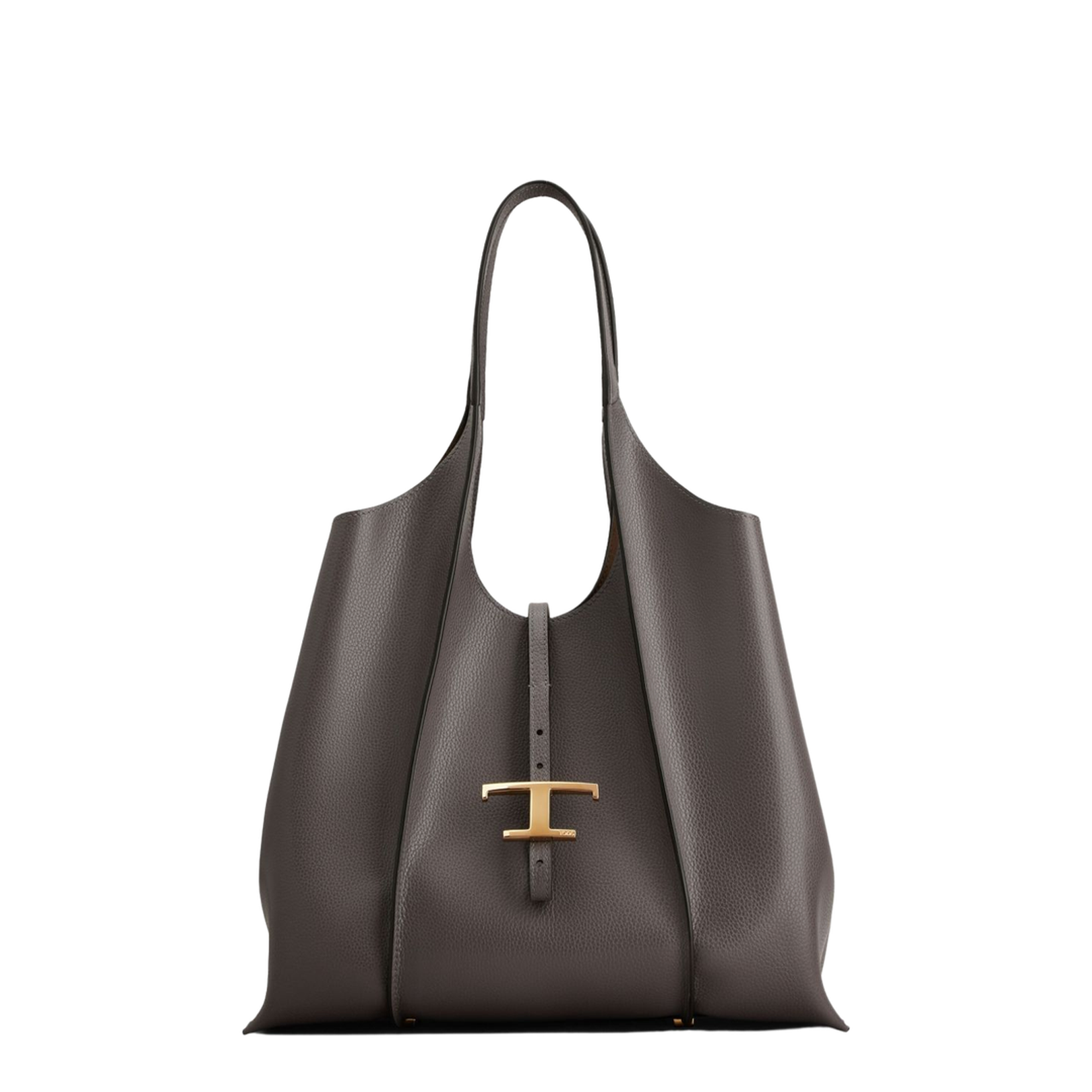 Dark Grey Leather Bag