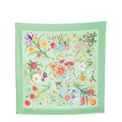 MAYFEYR - Gucci - Green Flora Print Scarf - 8234863G0013967