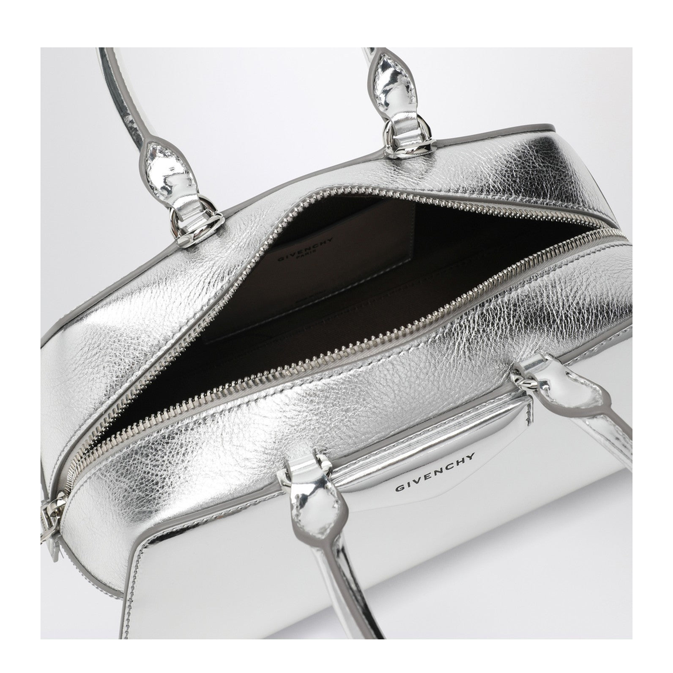 Small Antigona East-West Bag in Laminated Leather