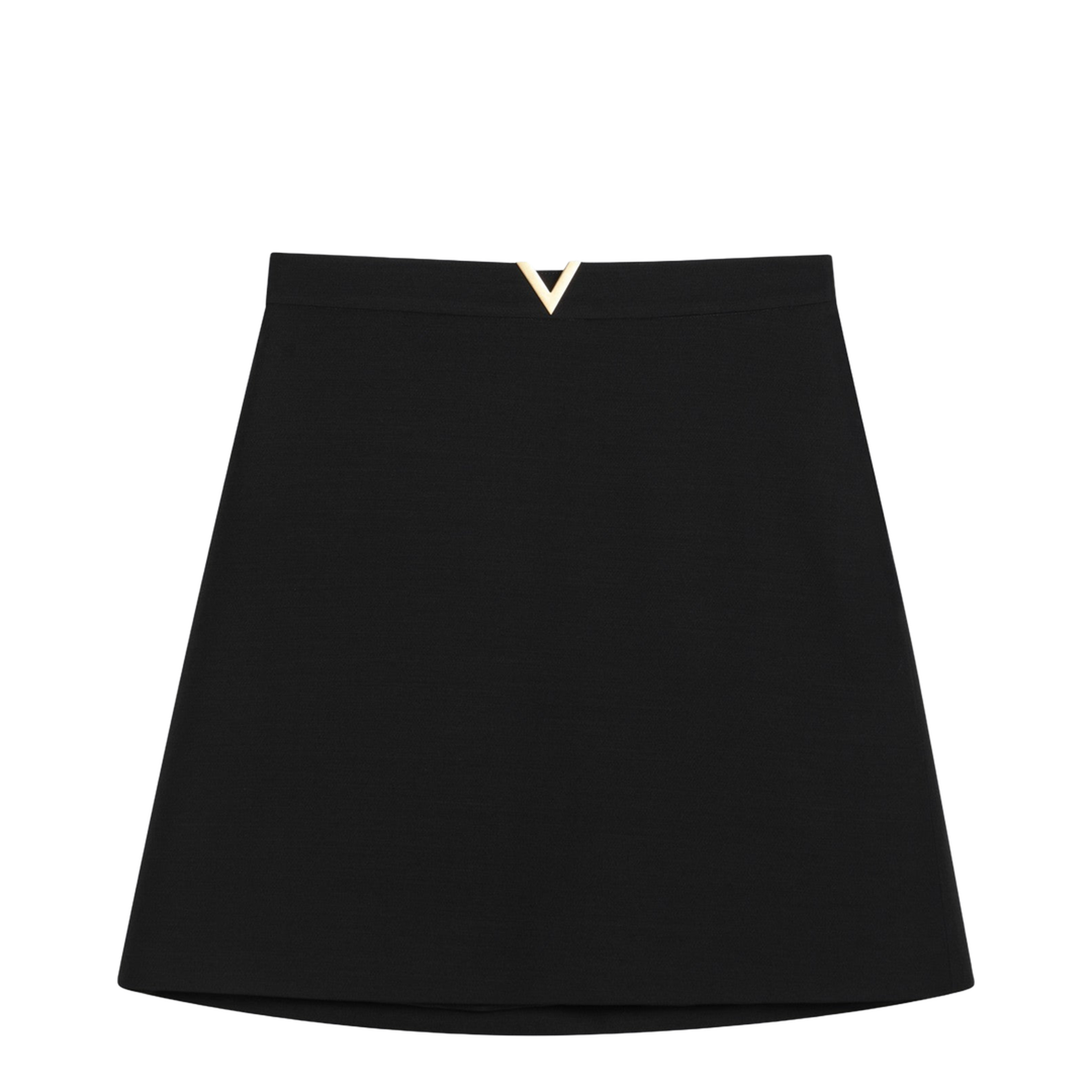 Black Crepe Couture Mini Skirt