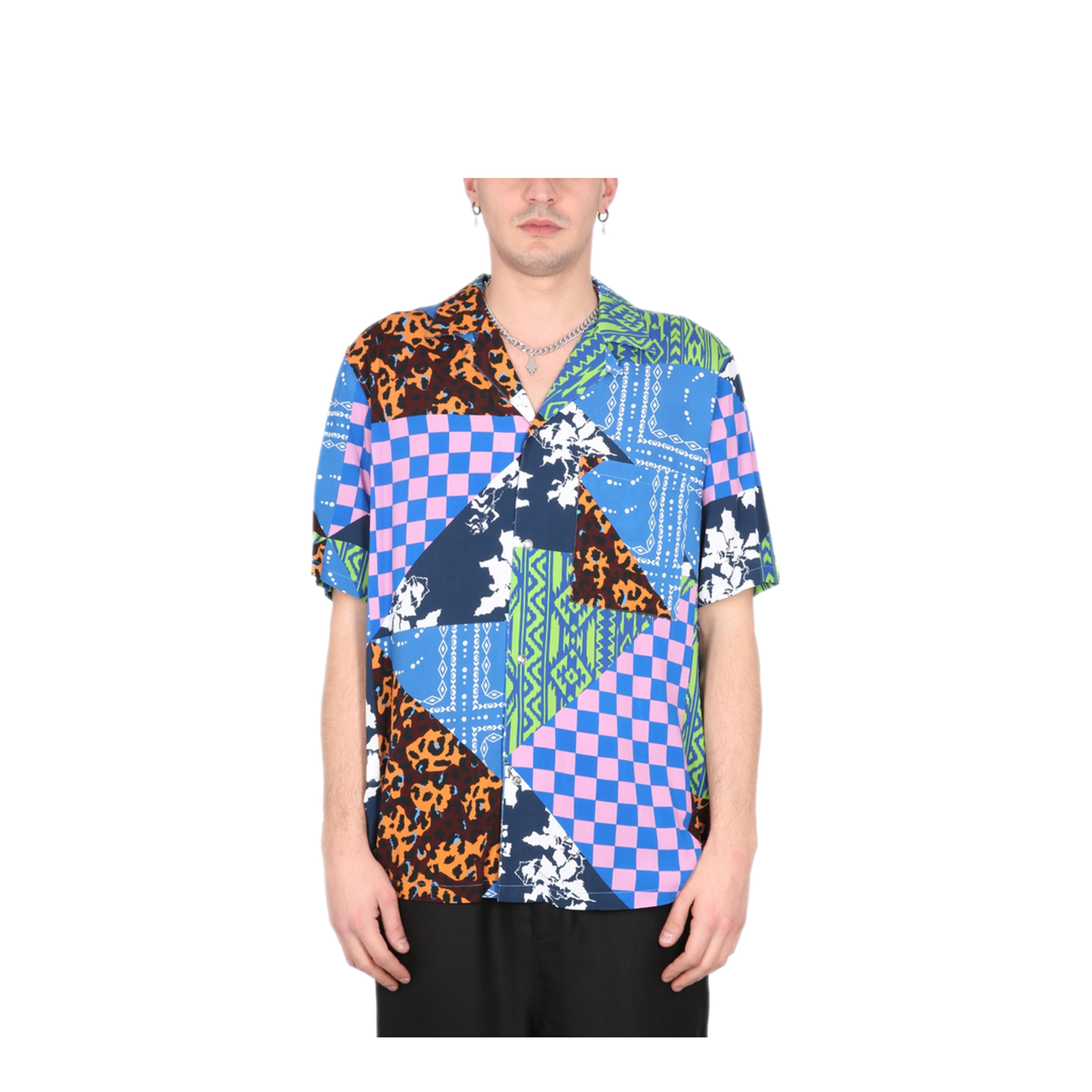 MAYFEYR - MARCELO BURLON COUNTY OF MILAN - Hawaii Mix Match Shirt - CMGG001S23FAB0024584