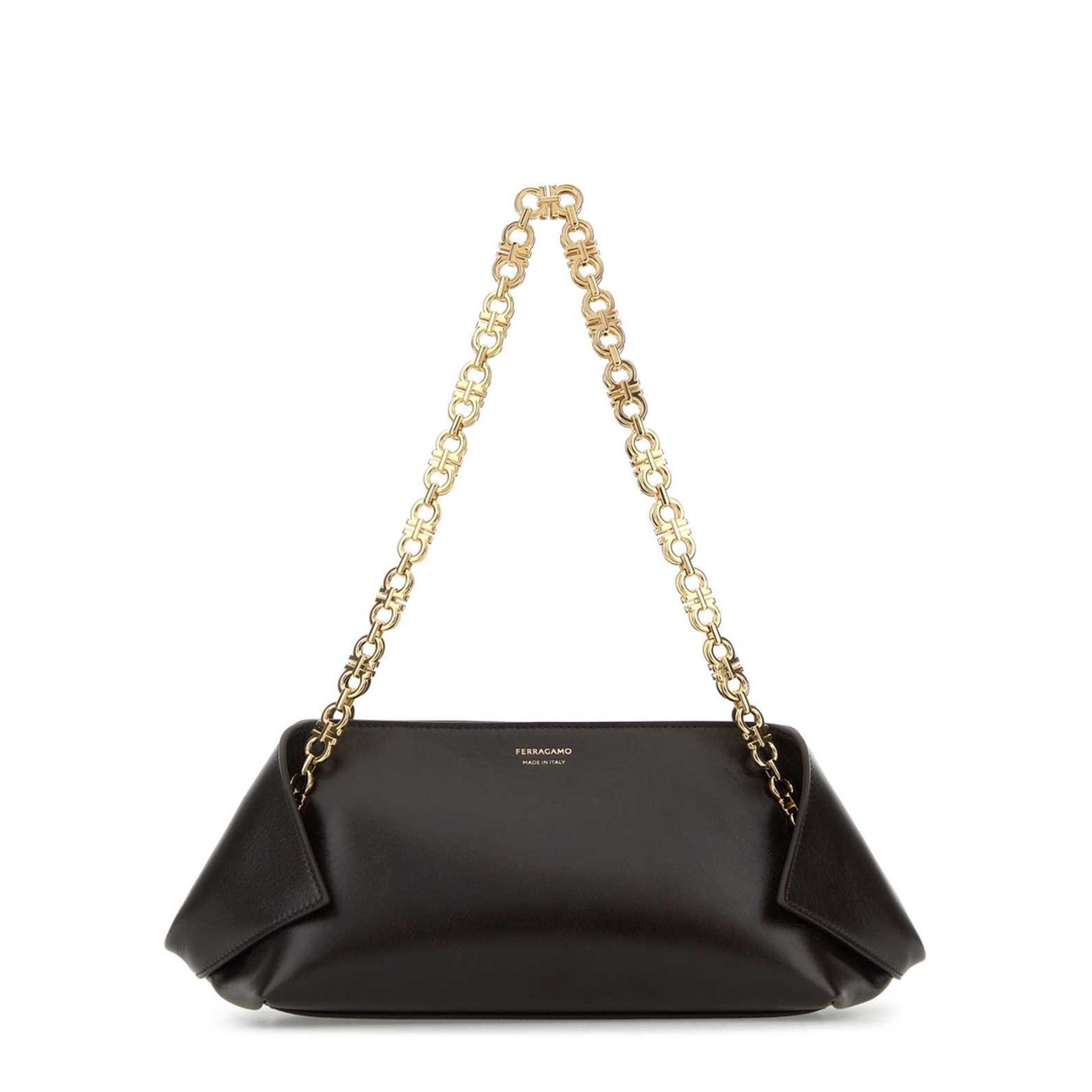 Dark Brown Leather Shoulder Bag