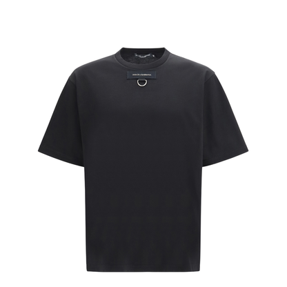 MAYFEYR - Dolce & Gabbana - Round Neck Short Sleeve T-Shirt With D-Ring Detail - G8PN9TG7PZH