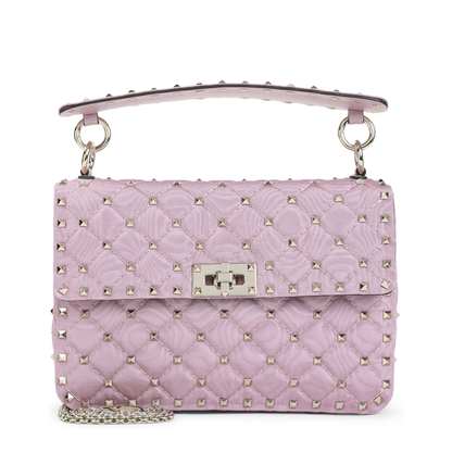MAYFEYR - Valentino - Pink Fabric Rockstud Handbag - 8W0B0122DIIQNV