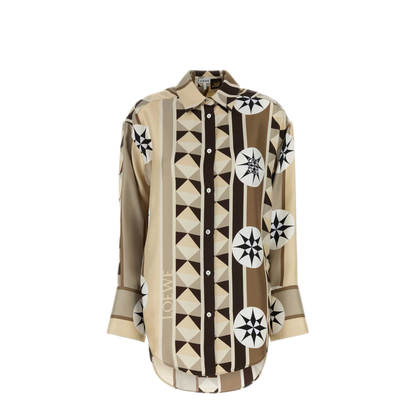 MAYFEYR - Loewe - Printed Silk Oversize Shirt - S616Y05X49BEIGEMULTICOLOR