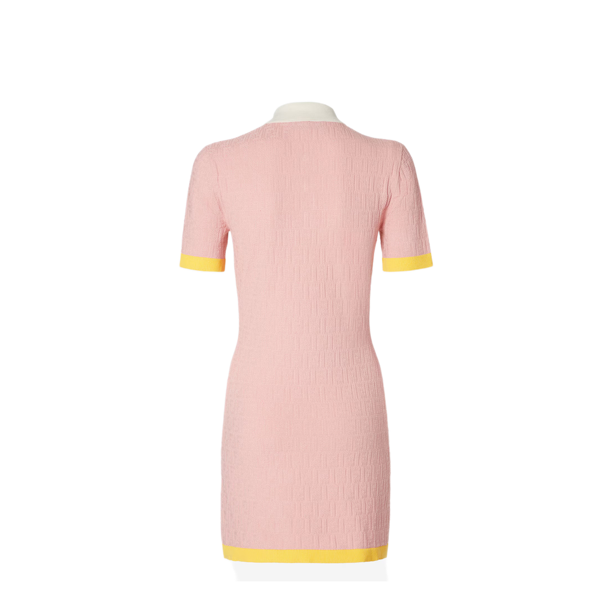 Pink Polo Dress with FF Jacquard