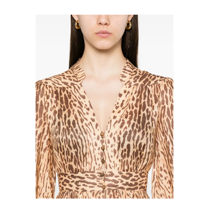 Cascadian Plunge Midi Dress