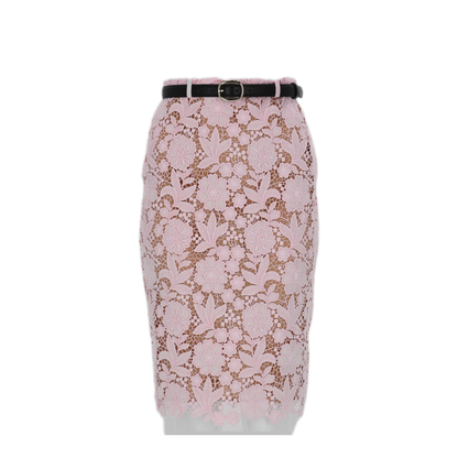 MAYFEYR - Self Portrait - Midi Skirt In Pink Lace - SS26182MSKPPINK