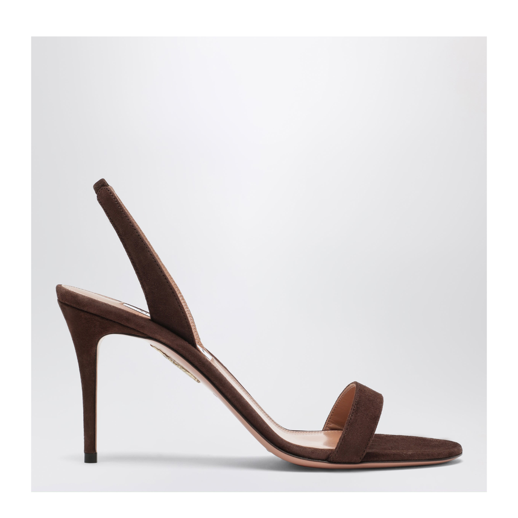 MAYFEYR - Aquazzura - So Nude Mid-Heel Sandals In Espresso - SNUMIDS0SUEESP