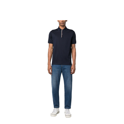 Rainbow-Stripe Cotton Polo Shirt