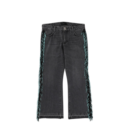 MAYFEYR - Alanui - Jeans With Beaded Fringe - LWYA003R190260219488
