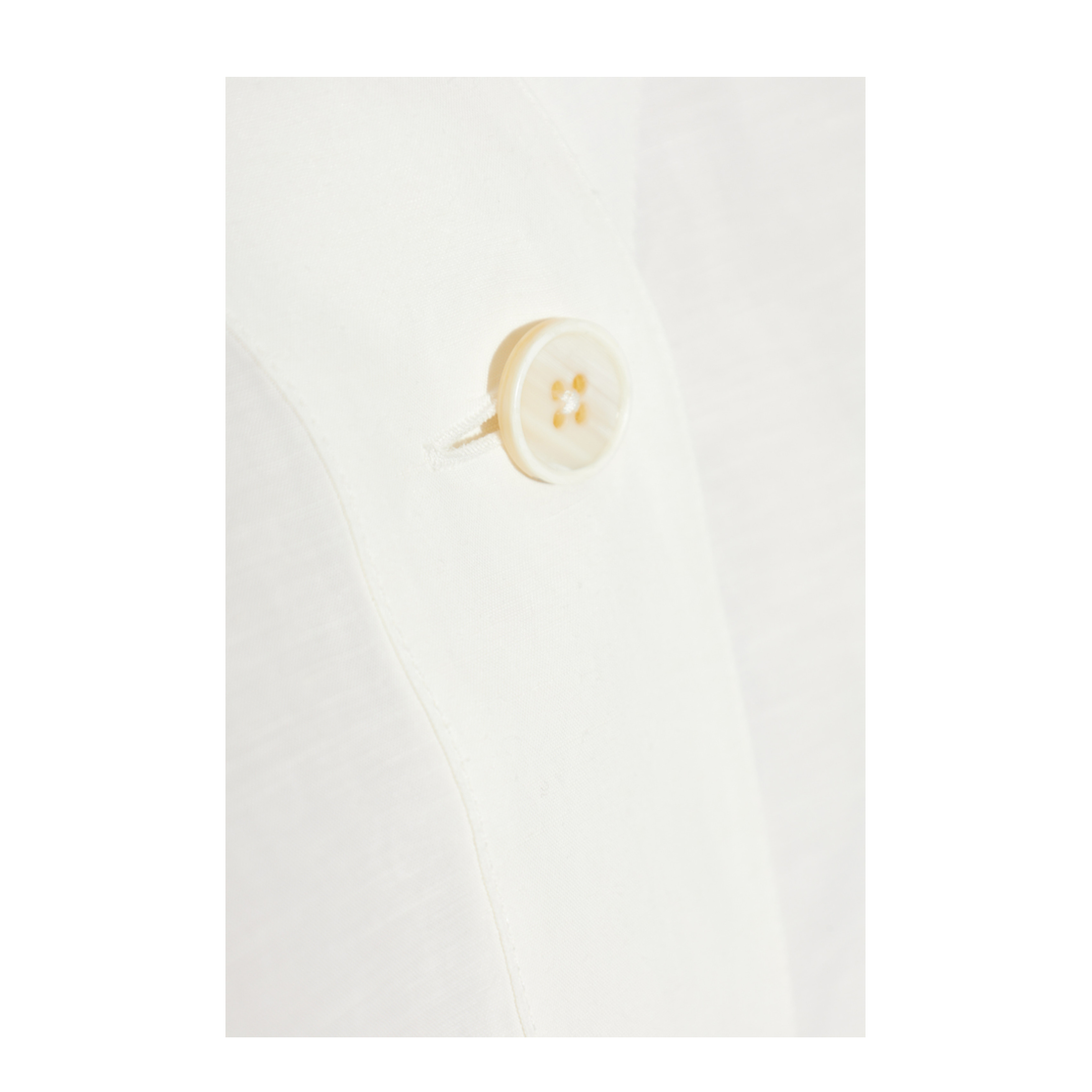 White Linen Blend Oversize Shirt