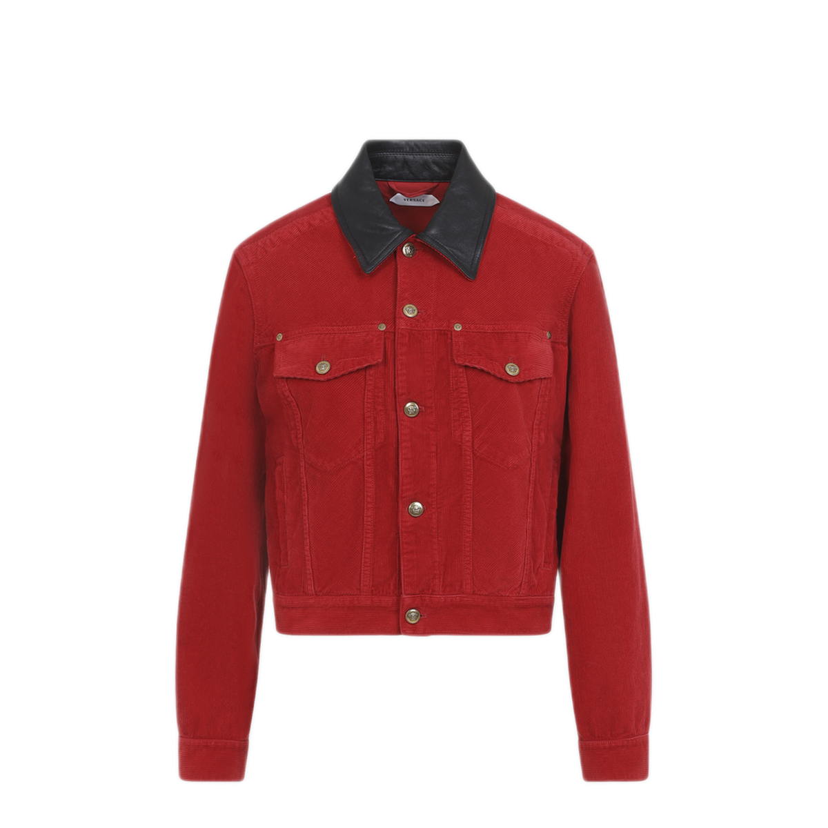 MAYFEYR - Versace - Red Denim Garment Dyed Jacket - 10267651A191671DA80