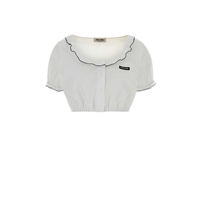 MAYFEYR - Miu Miu - White Poplin Top - MT2257SOOO197FF0UB0