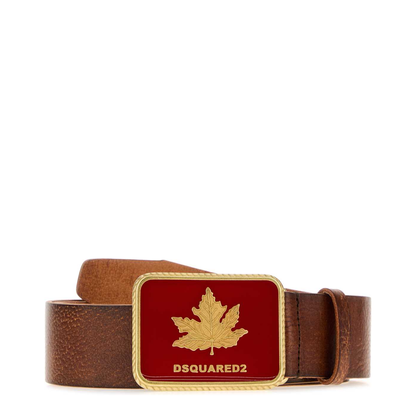MAYFEYR - Dsquared2 - Brown Leather Canadian Heritage Belt - BEM059412900001M1168