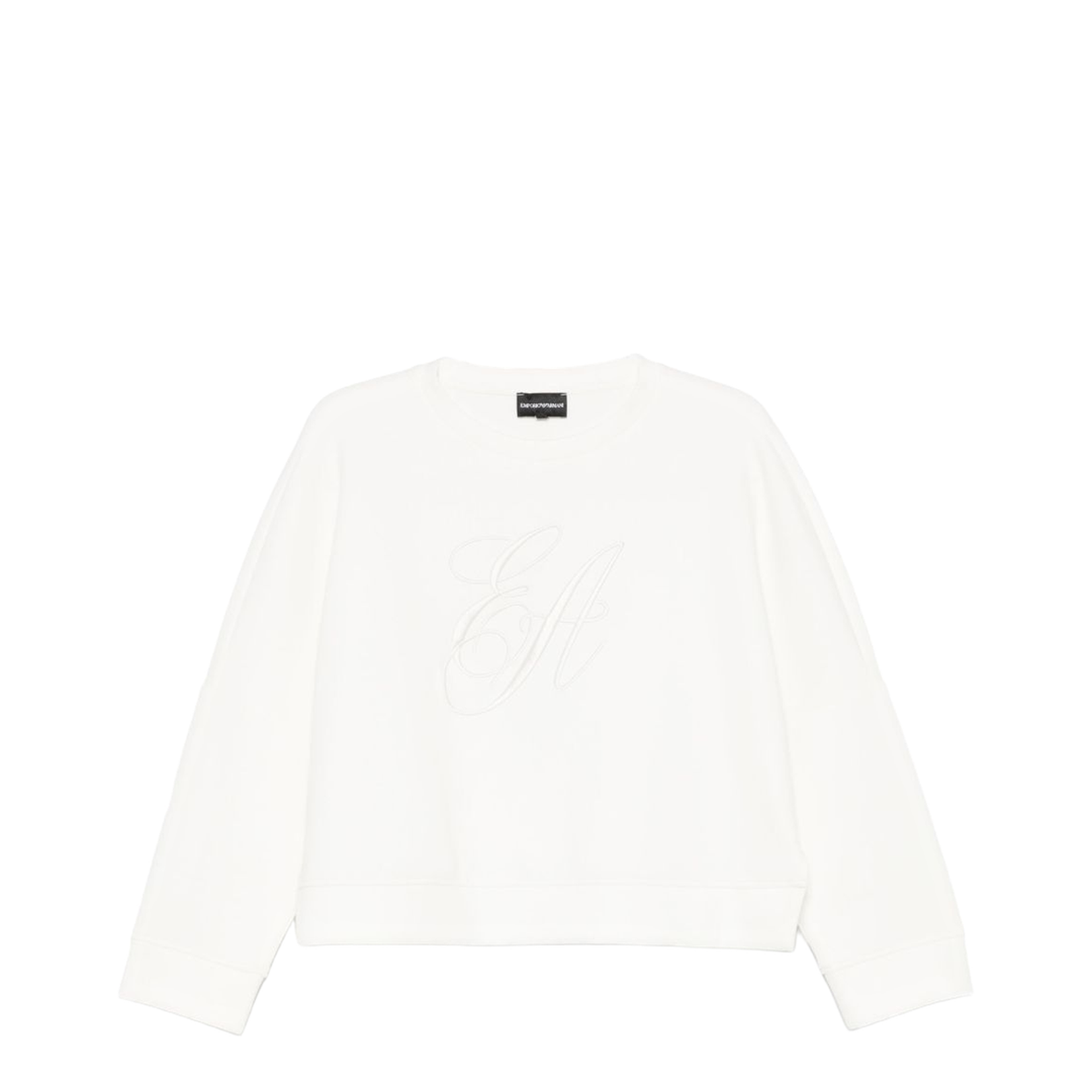 Double-Jersey Sweatshirt with Oversized Logo Embroidery