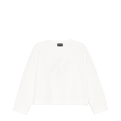 Double-Jersey Sweatshirt with Oversized Logo Embroidery
