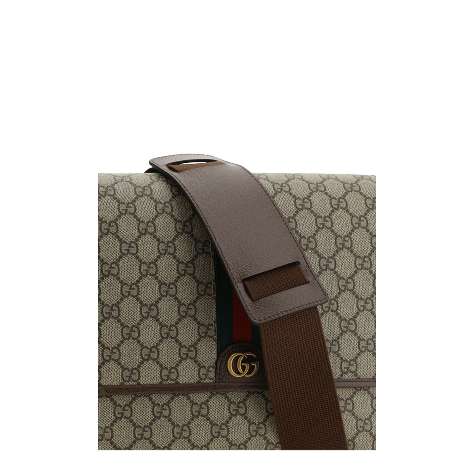 Ophidia Medium Canvas Shoulder Bag - Gray