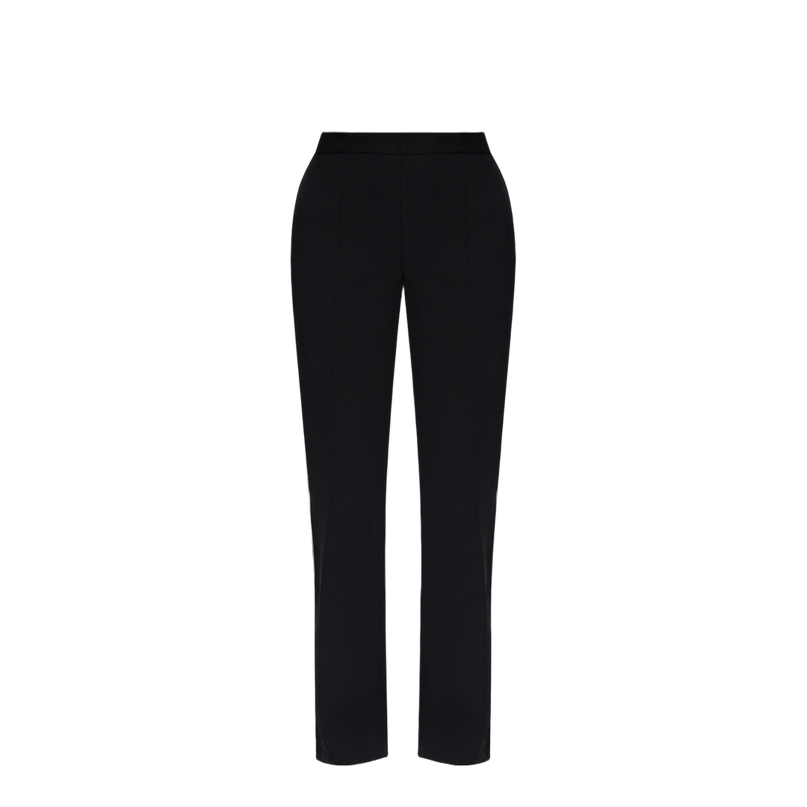 Black Pleat-Front Pants