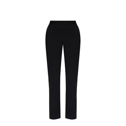 Black Pleat-Front Pants