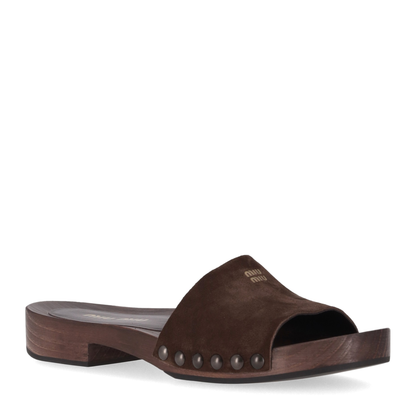 MAYFEYR - Miu Miu - Zoccoli Scamosciato Delave' - 5Z425EFA030Z5OF0003