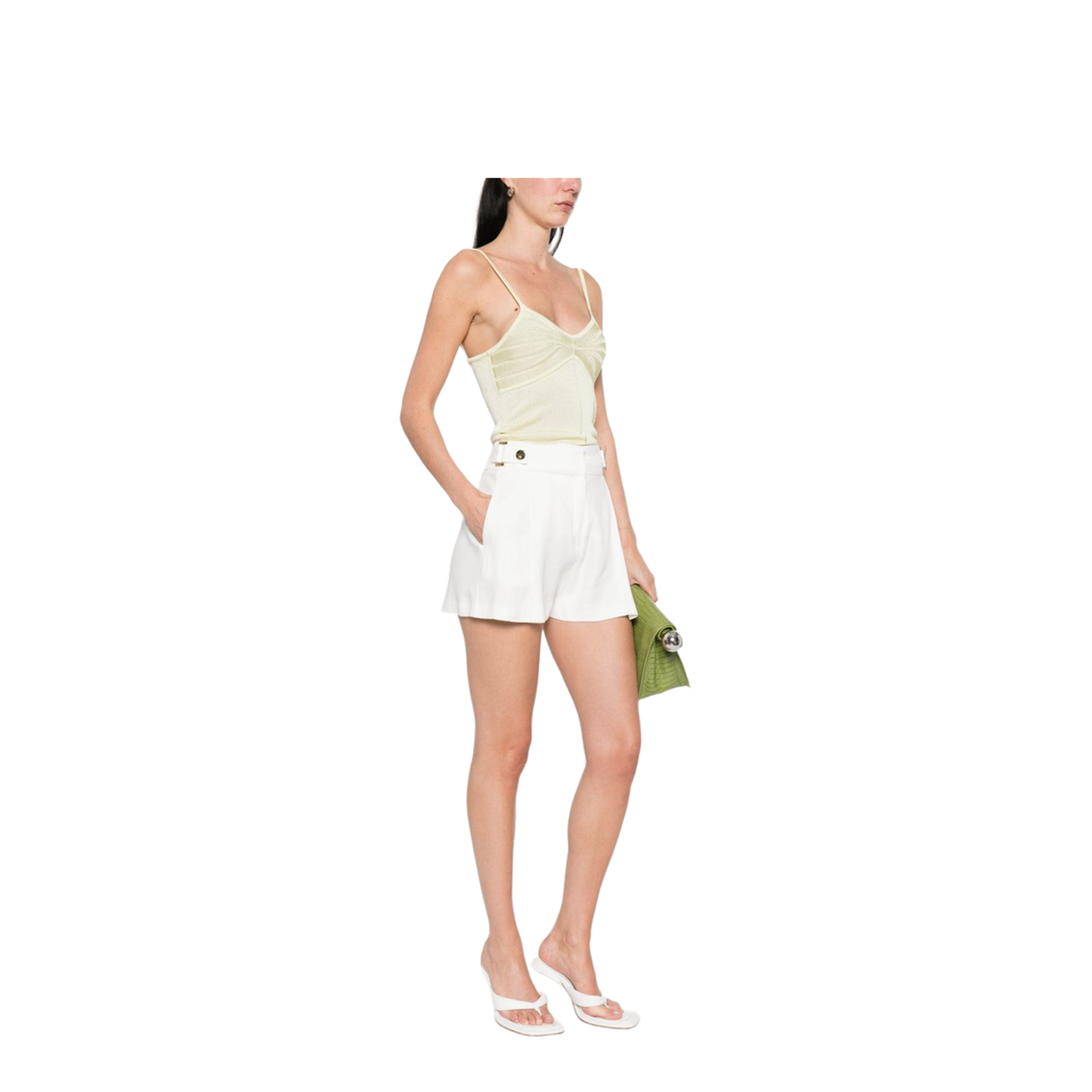MAYFEYR - Elisabetta Franchi - Shorts Ivory - SH01162E2360