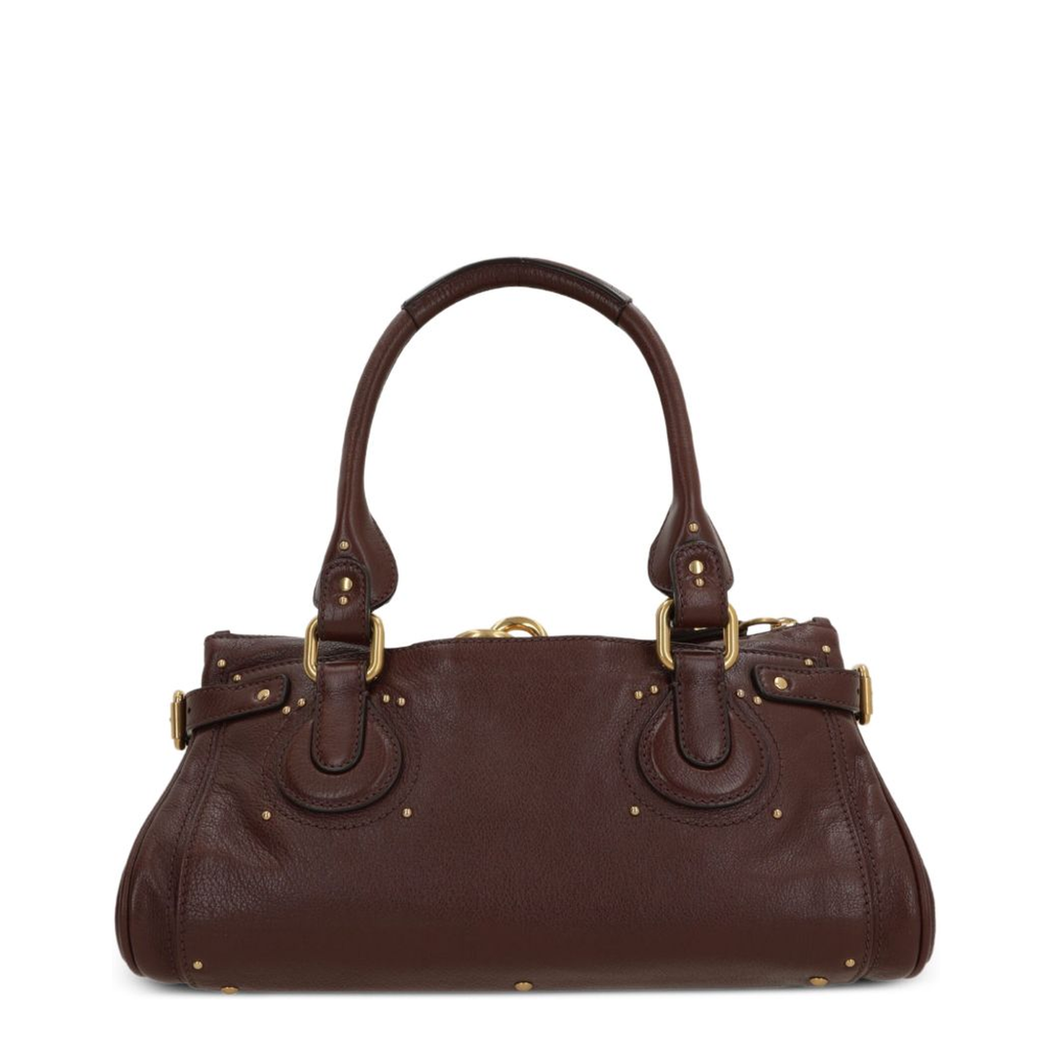 Paddington Buffalo Leather Shoulder Bag - Garnet