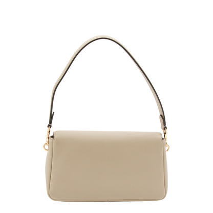 Charlie Small Leather Shoulder Bag - Soft Cement