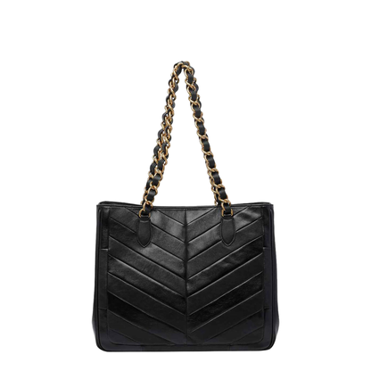 Laseine Chevron Motif Shopping Bag