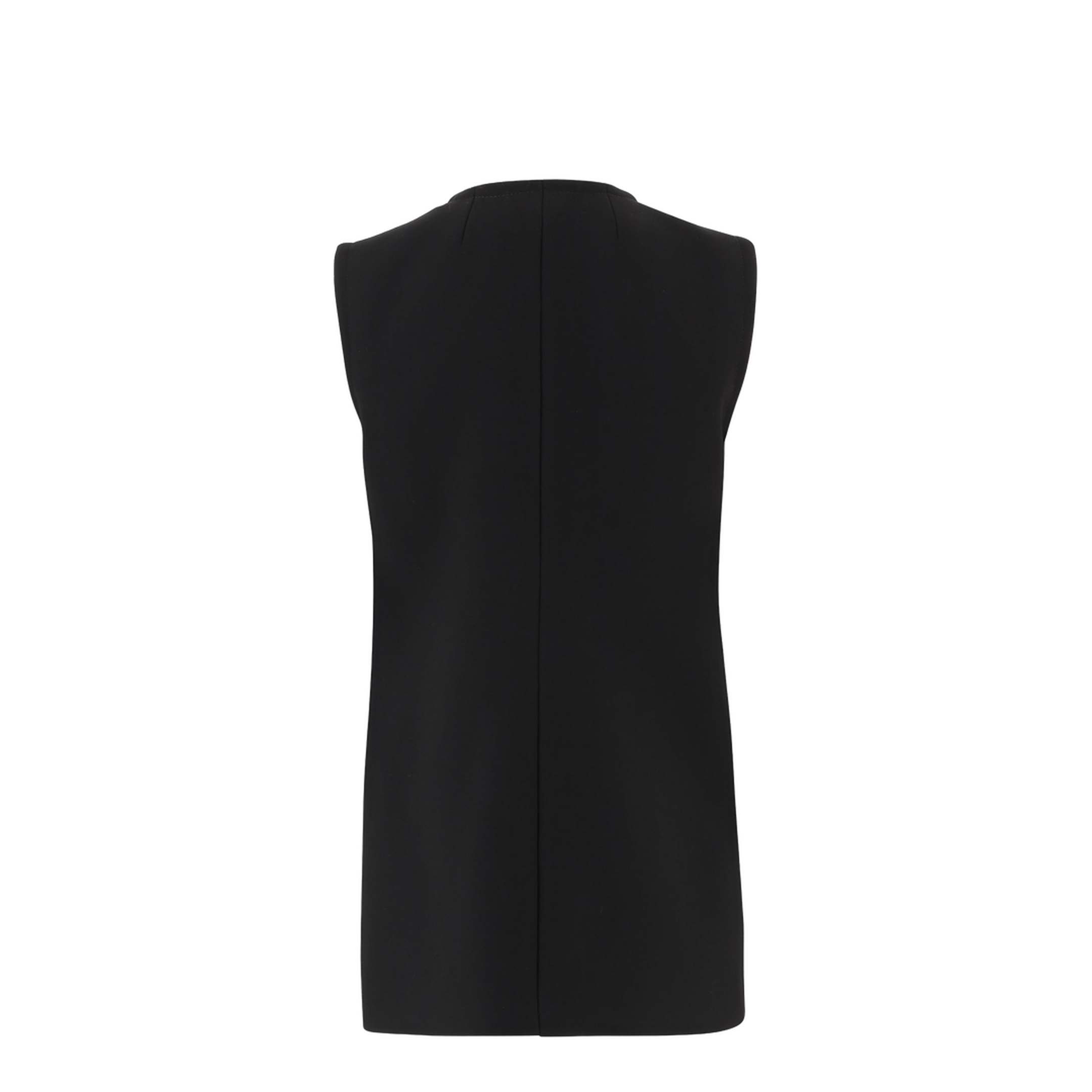 Vest with maxi buttons in black