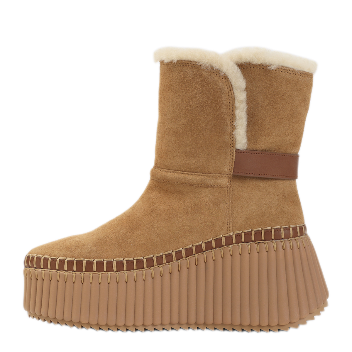Nama Caramel Suede Ankle Boots