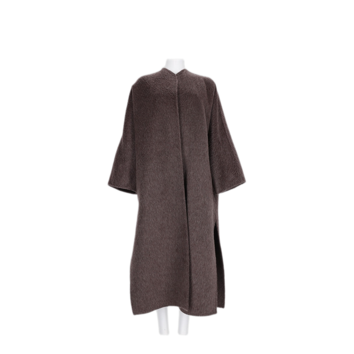 Black Camel Hair Mohair Trench Coat