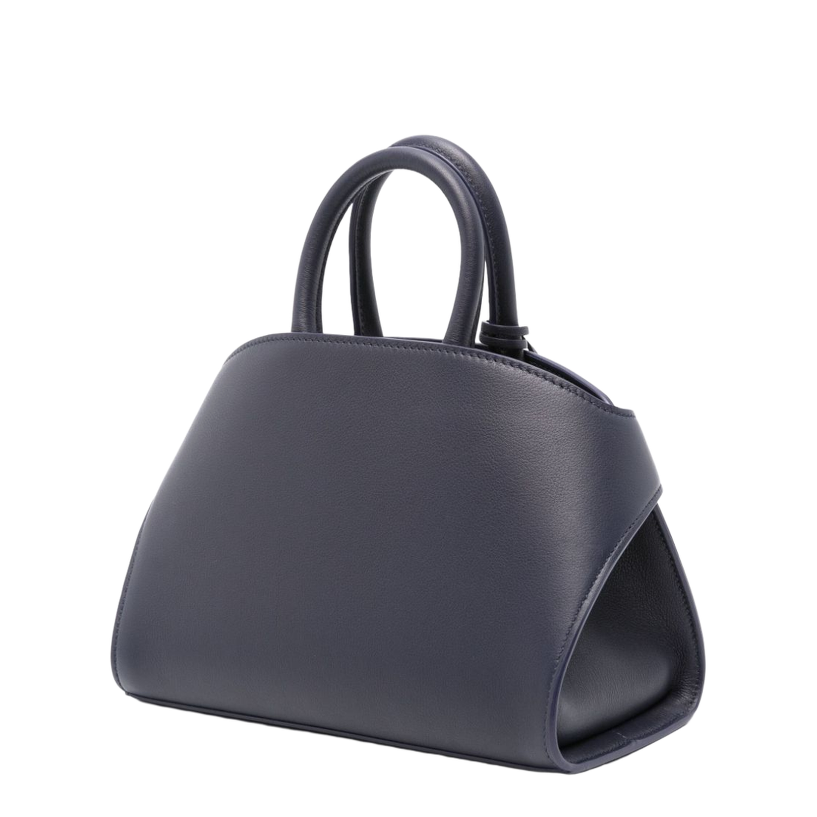 Mini Leather Tote Bag in Blue