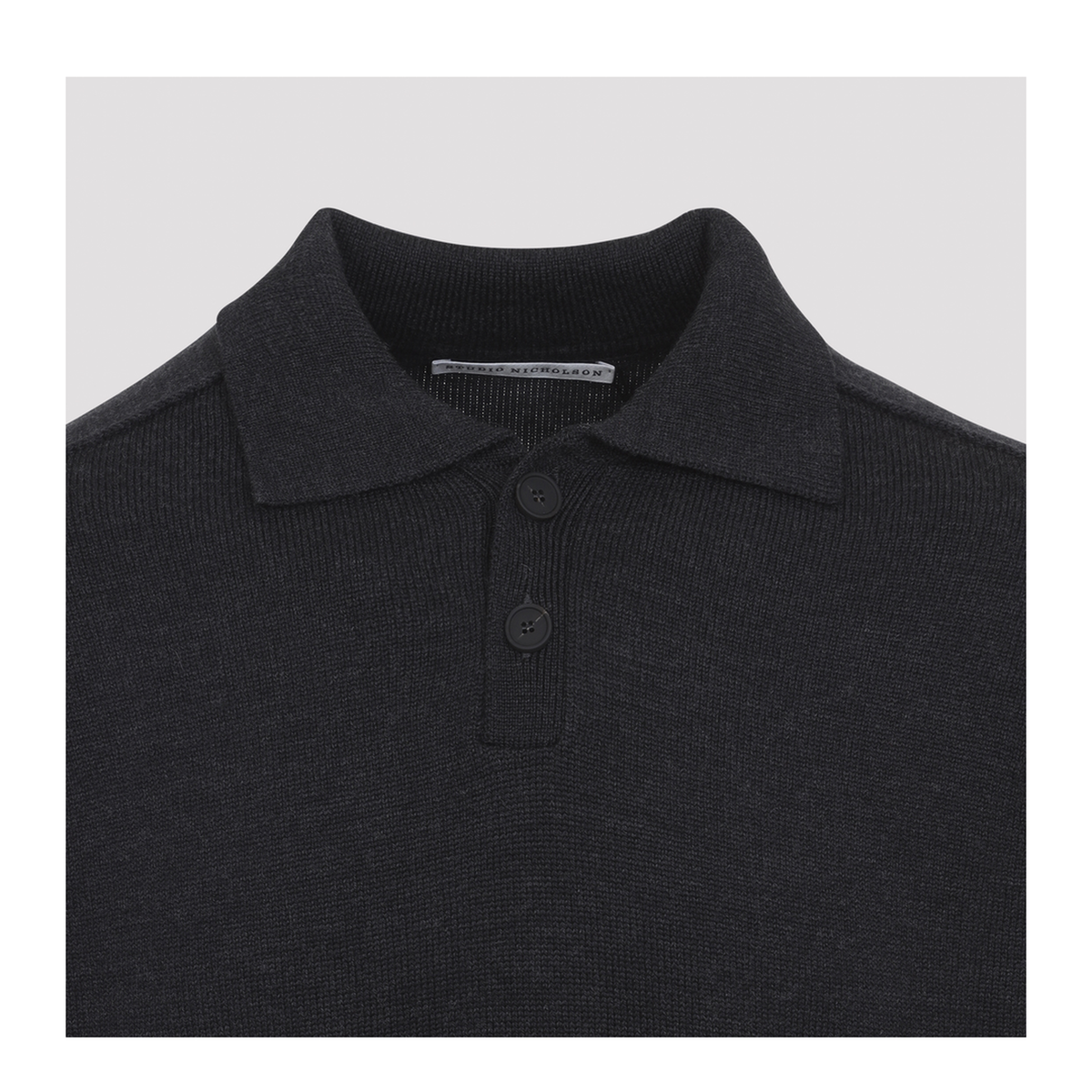 MAYFEYR - Studio Nicholson - Sark Polo Shirt Jumper - SARKSN1503COAL
