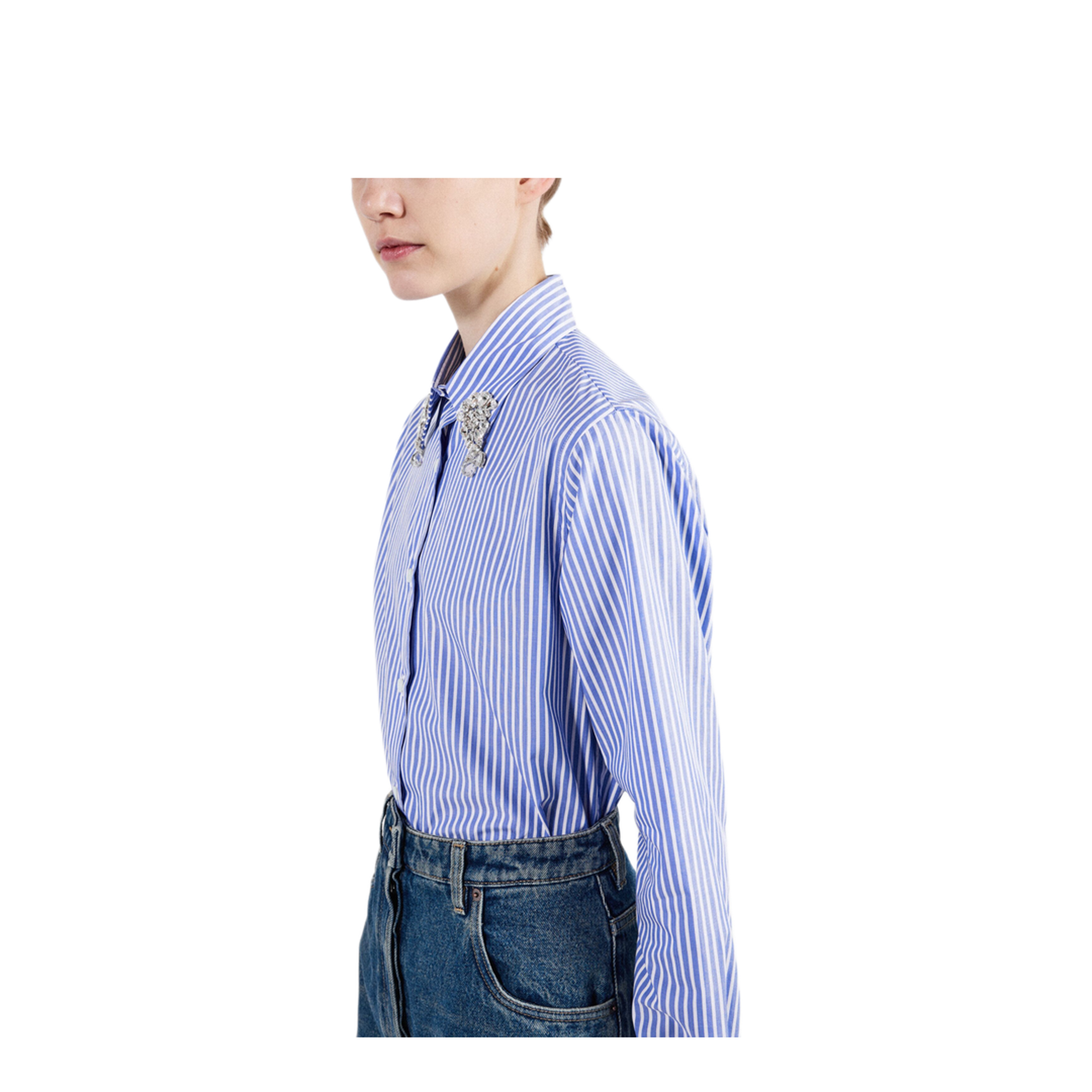 MAYFEYR - Prada - Embroidered Stripe Shirt - P471HRSOOO155UF0013