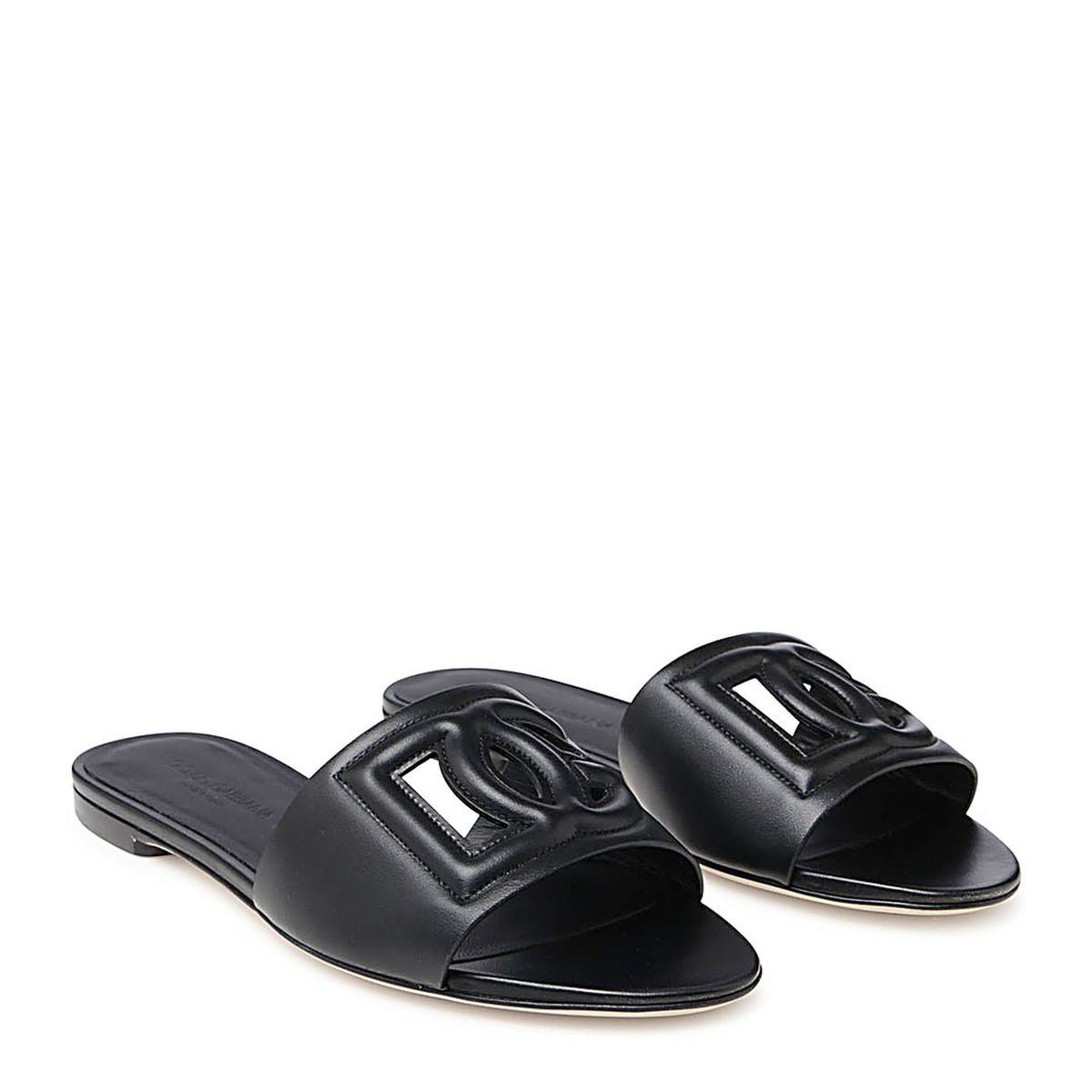 Calfskin Slides with DG Millennials Logo
