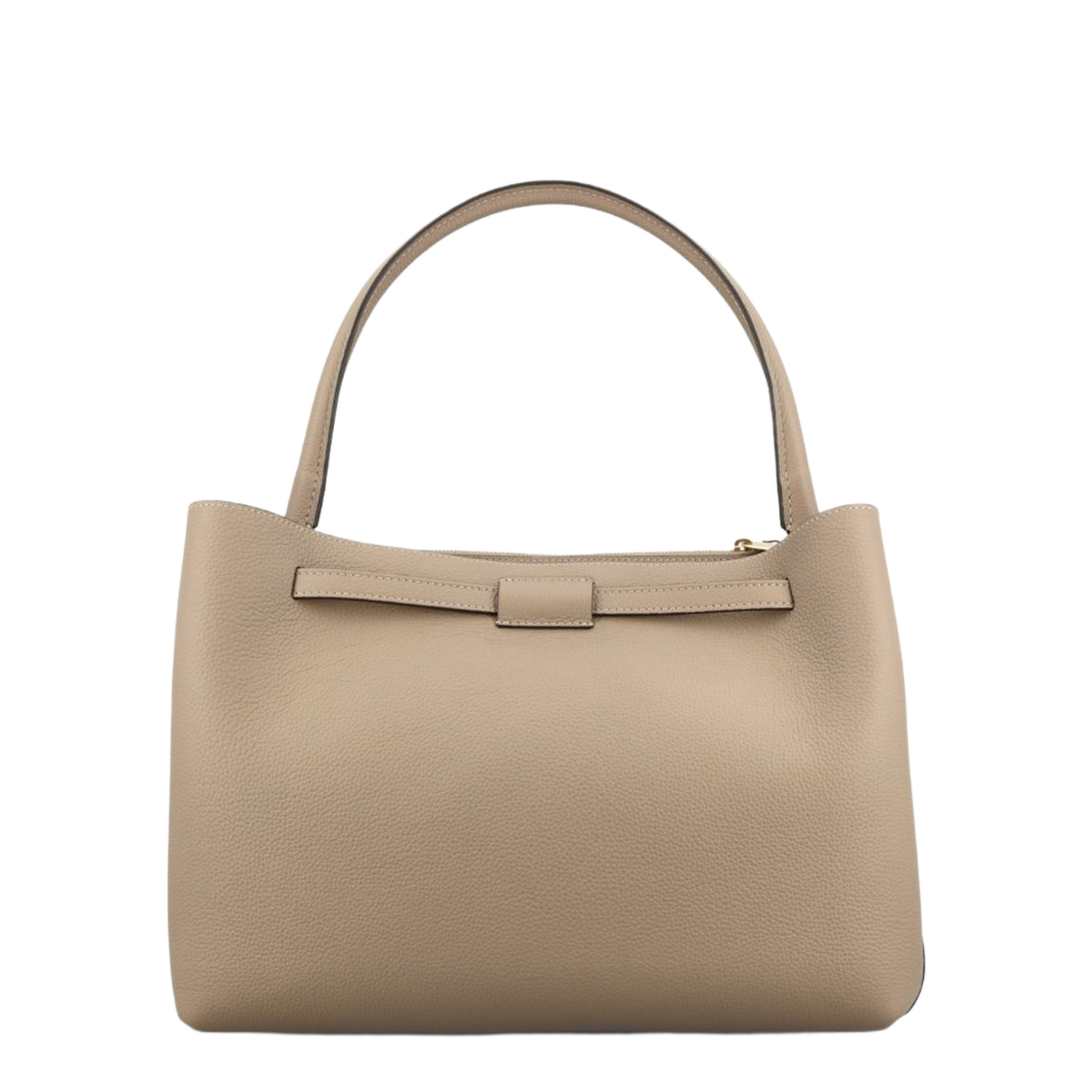 T Timeless Small Calf Leather Tote Bag - Beige Taupe