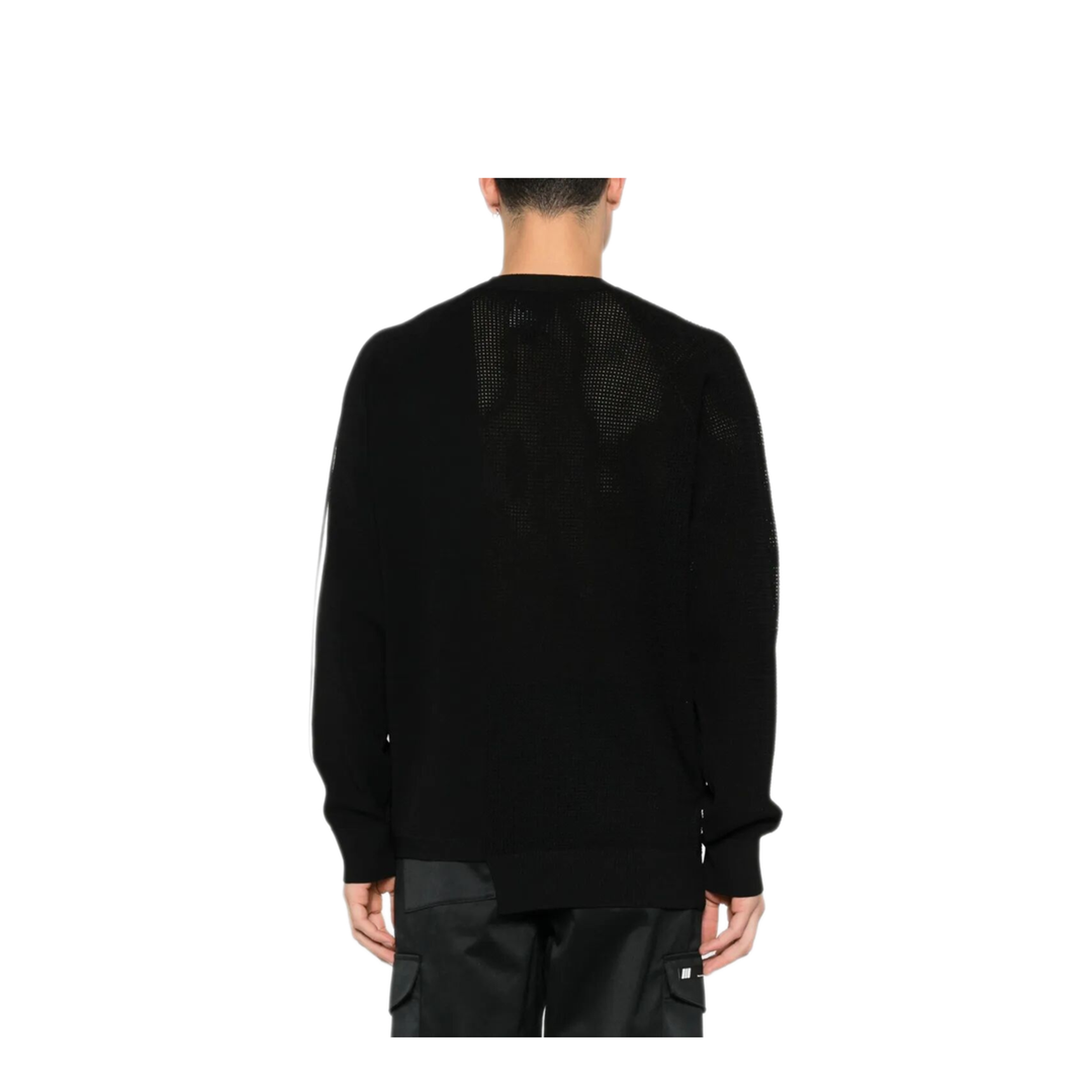 MAYFEYR - Y-3 - Logo Perforated Knit Sweater - KR2395BLACKWHITE