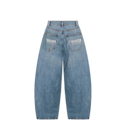 MAYFEYR - Alexander Wang - Blow Up Jeans With Logo In Strass - 4DC1264111486