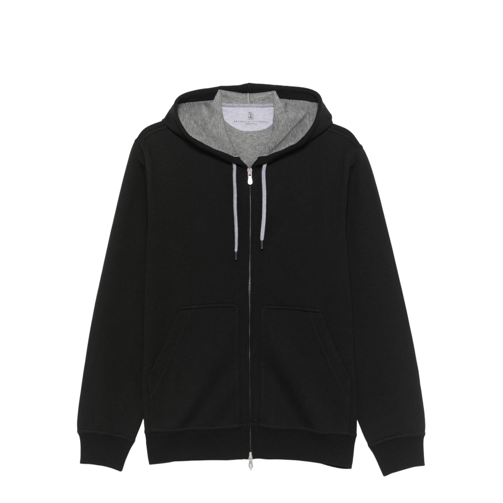 Black Front Zip Fastening Jacket