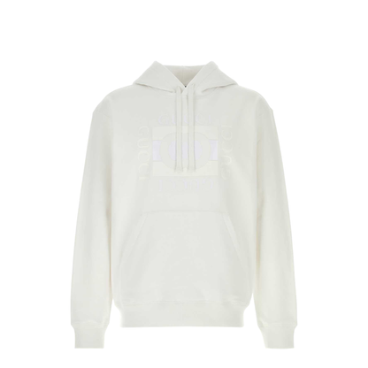Cotton Jersey Sweatshirt with Print in White