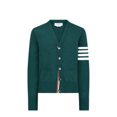 Classic V Neck Cardigan In Fine Merino Wool