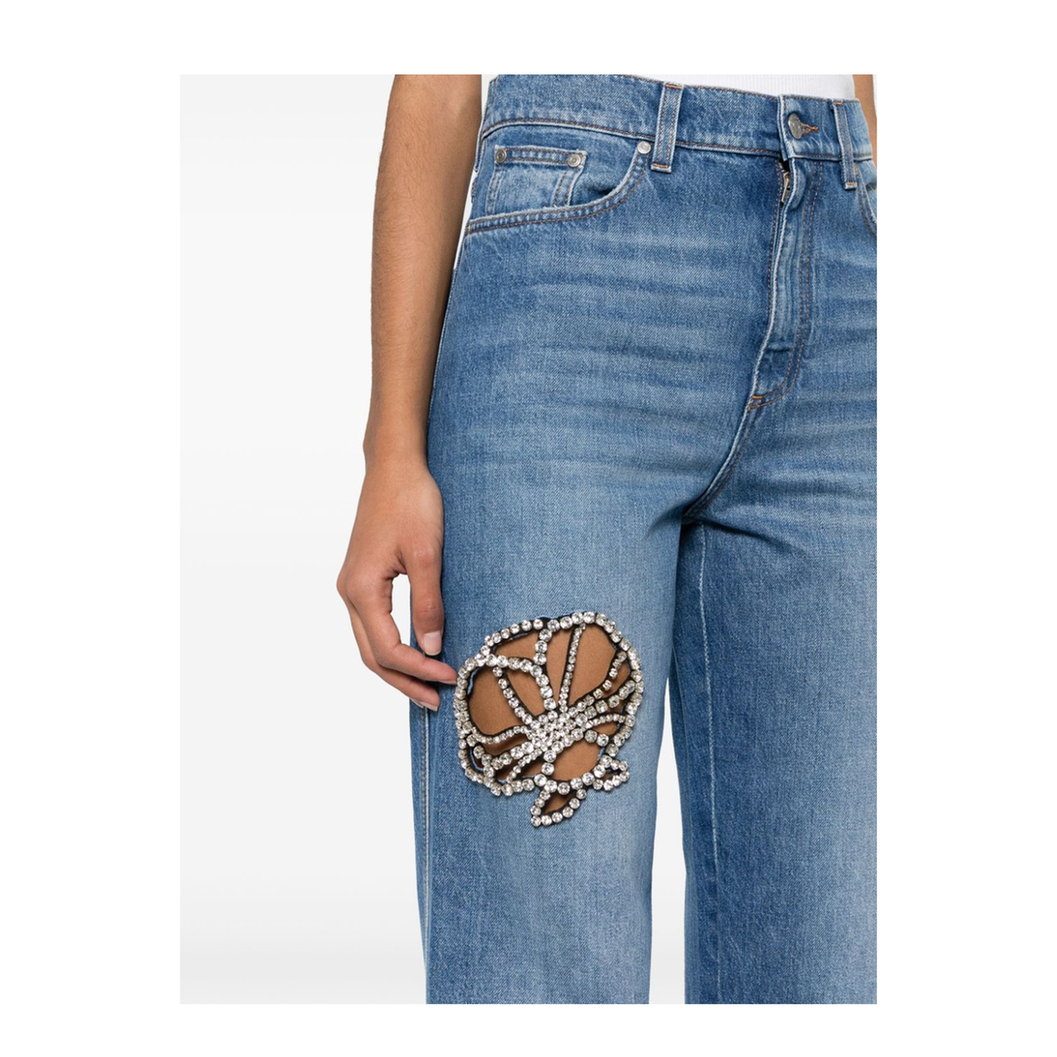 MAYFEYR - Stella Mccartney - Crystal-Embellished Jeans - 6D02543SPH644406
