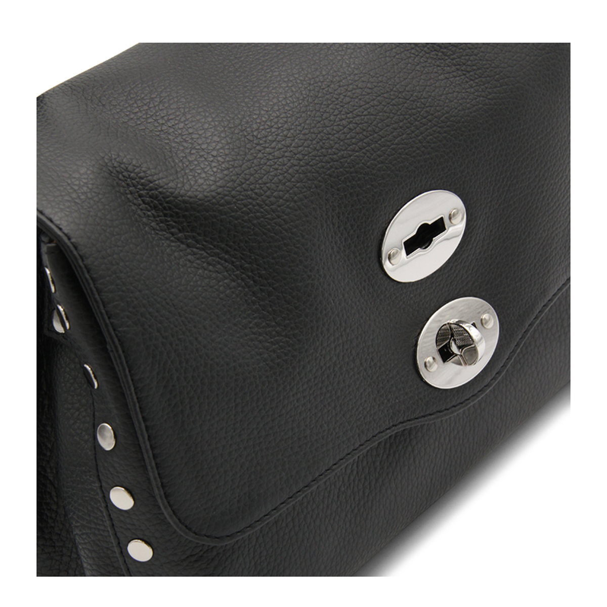 Postina Small Calfskin Handbag - Black