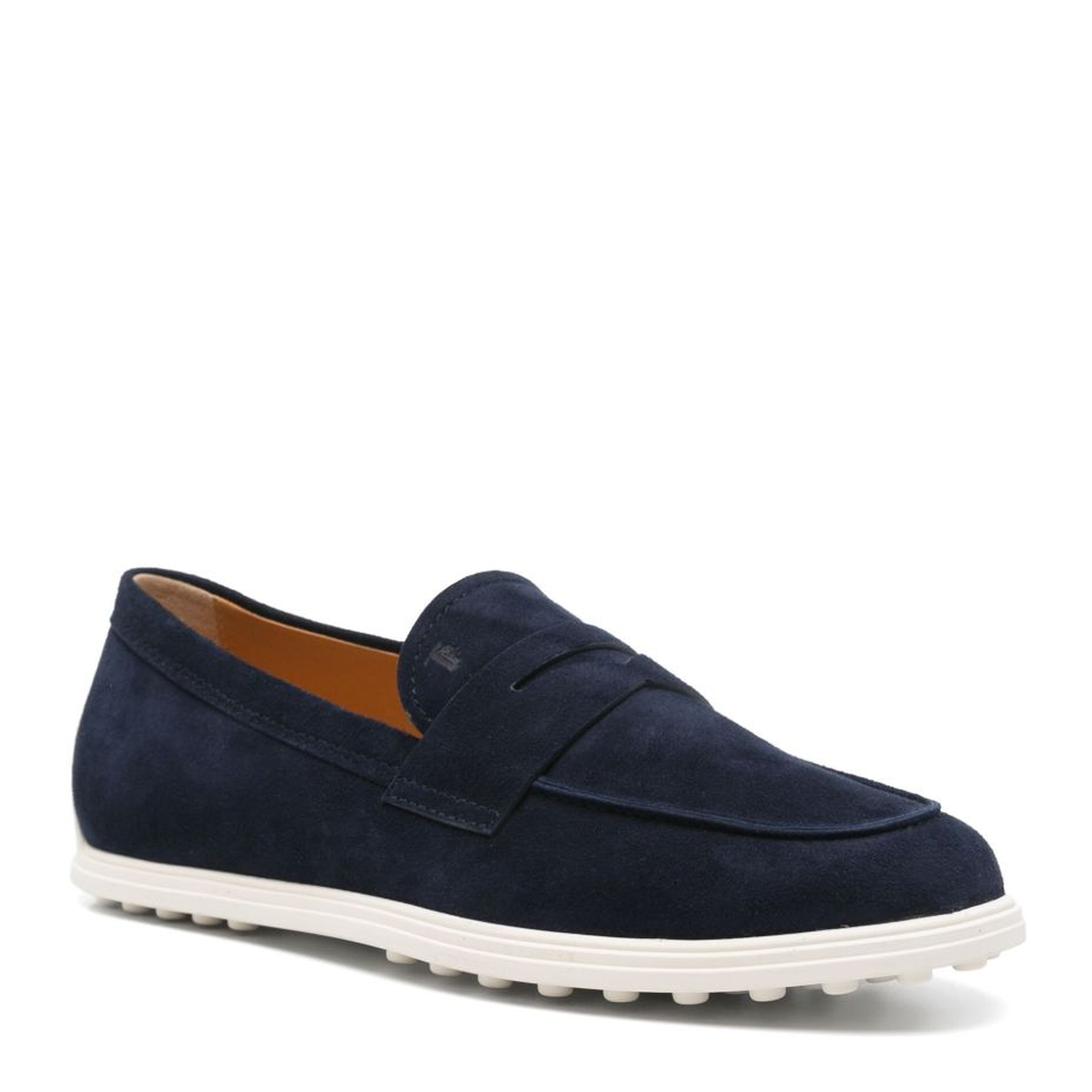 Oxford Blue Flat Rubber Sole Moccasins