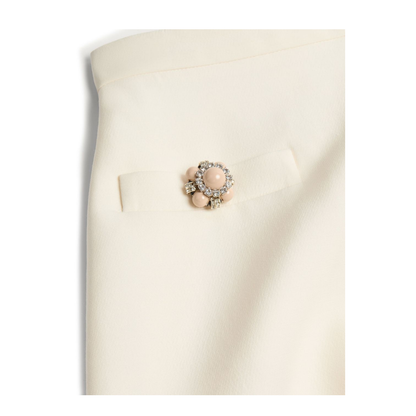 Crepe Couture Jacket In Beige