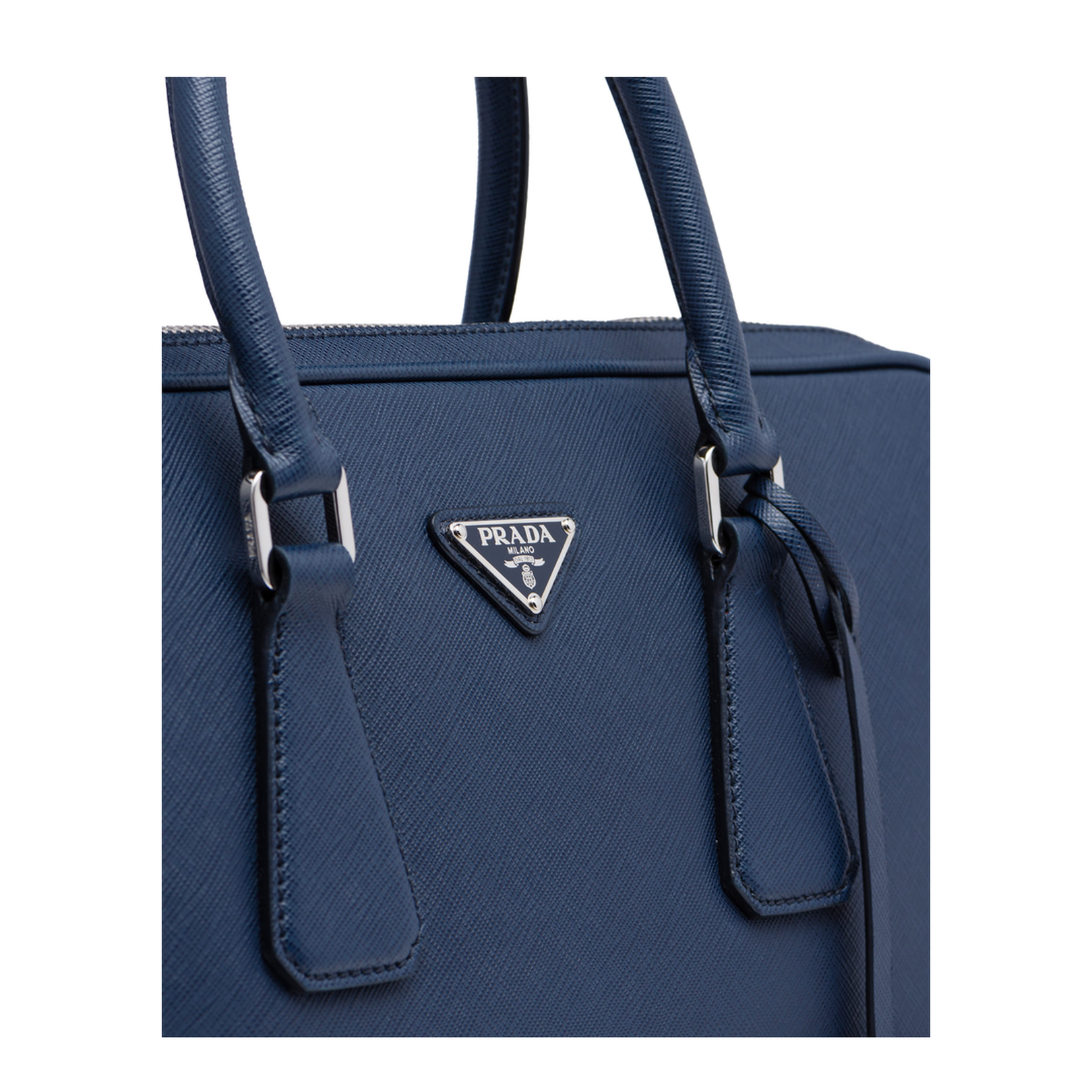 Curve-Edged Leather Briefcase