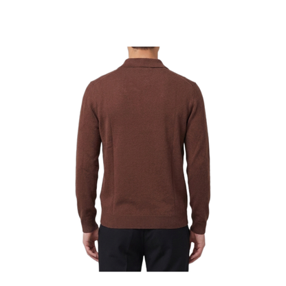 MAYFEYR - The Row - Chocolate Brown Cashmere Polo Shirt - R000411Y166CHO